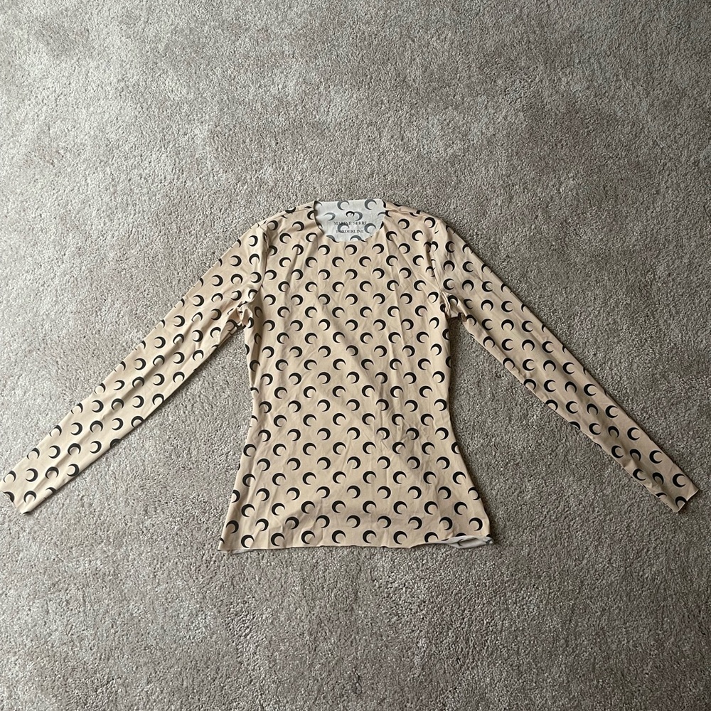 MARINE SERRE
Tan All Over Moon Long Sleeve T-Shirt